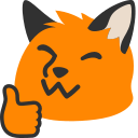 A blobfox giving thumbs up